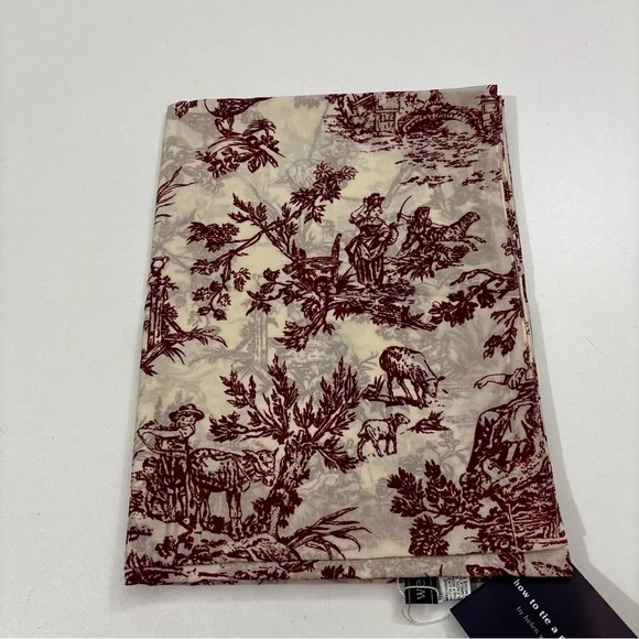 Multifunctional Toile de Jouy Print Swim Sarong Pareo Wrap 70”x 45” - Picture 11 of 12